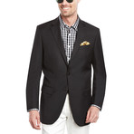 Wall Street Modern Fit Vested Suit // Black (US: 38L)