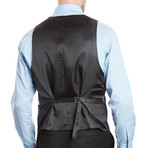 Wall Street Modern Fit Vested Suit // Black (US: 38L)