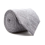 The Chancellor Tie // Grey + White Stripe Textured