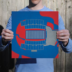 Joe Aillet Stadium (12"W x 12"H // Unframed)
