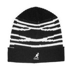 Dorsal Stripe Beanie // Black + White