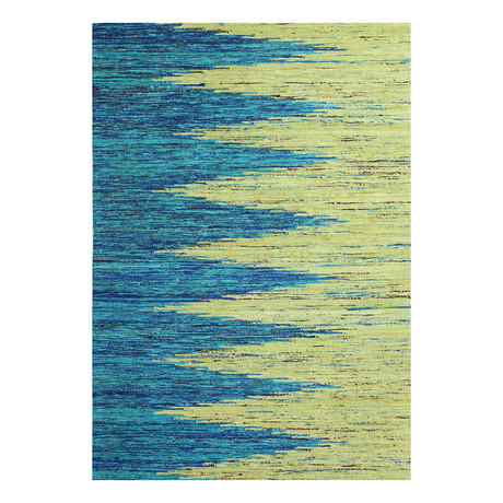 Edgar // Turquoise + Gold Rug (5'L x 7'W)