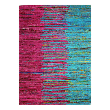 Omar // Red + Blue Rug (5'L x 7'W)