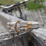 Gold Anchor Bracelet (Length: 7”)