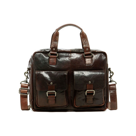 Spikes & Sparrow // Single Gusset Top Zip Briefcase