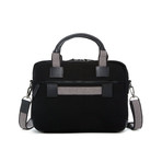 Canvas // Double Entry Top Zip Briefcase (Black)