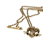 The Ram-Snake Necklace (Antique Gold)