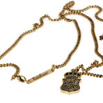 R&R Kinfolk Crest Necklace (Antique Gold)