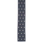 Knitted Straight Dot Tie // Black + Tan