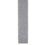 Knitted Straight Dash Tie // Grey + Cream