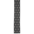 Knitted Straight Dot Tie // Dark Brown + Tan