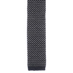 Knitted Straight Dash Tie // Black + Tan