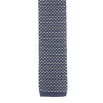 Knitted Straight Dash Tie // Navy + Cream