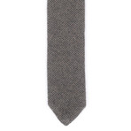 Pique Knit Straight Pointed Tie // Tan