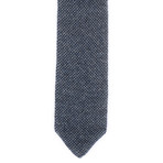 Pique Knit Straight Pointed Tie // Grey