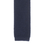 Textured Knit Straight Tie // Navy