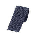 Textured Knit Straight Tie // Navy