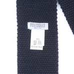 Textured Knit Straight Tie // Navy