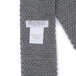 Textured Knit Straight Tie // Grey