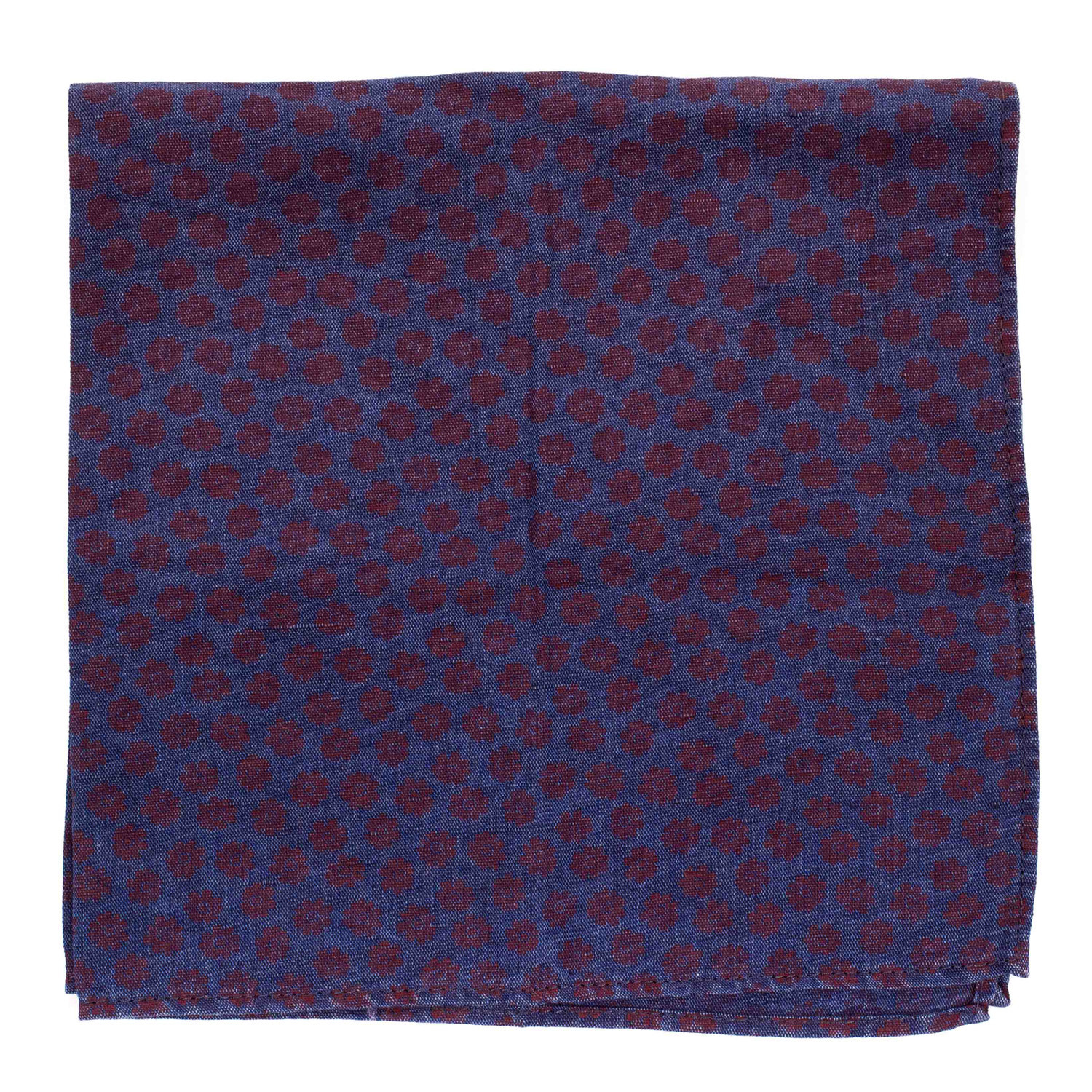 Floral Pocket Square // Blue + Red - Brunello Cucinelli - Touch of Modern