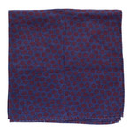 Floral Pocket Square // Blue + Red