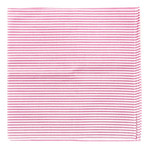 Stripes Pocket Square // Red + White