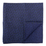 Floral Pocket Square // Blue + Black