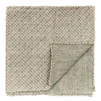 Tiled Floral Pocket Square // Green + Tan