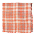 Plaid Pocket Square // Red + Tan