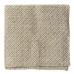 Tiled Floral Pocket Square // Green + Tan