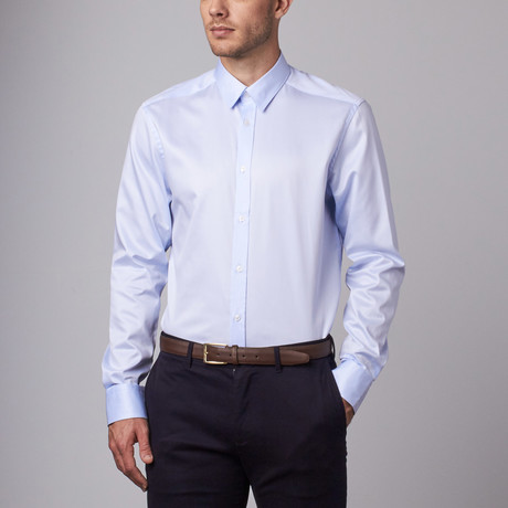 Trend Fit Textured Dress Shirt // Light Blue (38)