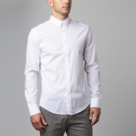 City Fit Solid Dress Shirt // White (38)