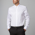 Trend Fit Tonal Textured Dress Shirt // White (45)