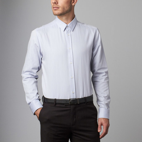 Trend Fit Textured Dress Shirt // Soft Blue (38)