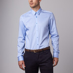 Trend Fit Stripe Dress Shirt // Blue + White (41)