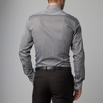 Trend Fit Thick Stripe Dress Shirt // Grey + White (43)