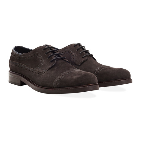 Cliviger Madallion Cap-Toe Derby // Charcoal (UK: 6)