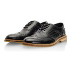 Barley Wing Tip Brogue Oxford // Black (UK: 12)