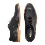 Barley Wing Tip Brogue Oxford // Black (UK: 12)