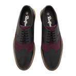 Downing Brogue // Burgundy + Black (UK: 7)