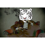 Smoking Tiger (12”L x 12”H x 1.5"D)