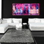 Girls Girls Girls Blacklight (24"W x 10"W x 1.5"D)