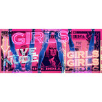 Girls Girls Girls Blacklight (24"W x 10"W x 1.5"D)