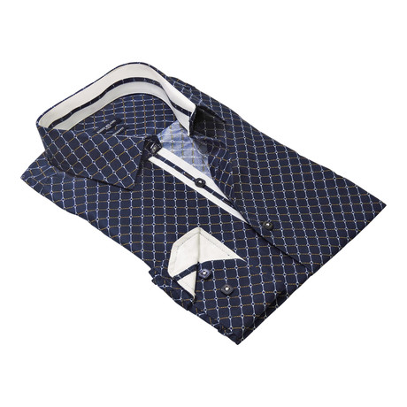 Eastmore Button-Up Dress Shirt // Navy (5XL)