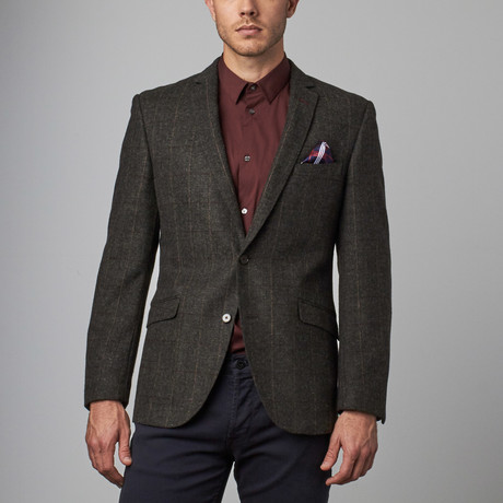 Roy Sport Jacket // Dark Grey Herringbone (Euro: 46)