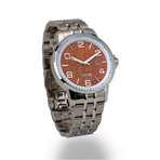 Hawaiian Koa Watch Quartz // White Bezel + Stainless Steel Band