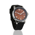 Komo Koa // Hawaiian Koa Watch Quartz // Black Bezel + Silicone Band