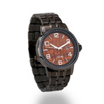 Hawaiian Koa Watch Quartz // Gunmetal Band