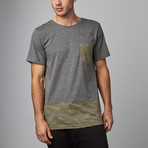 Color Block Short-Sleeve T-Shirt // Heather Grey (S)