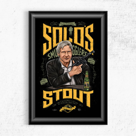 Solo's Stout // Fictional Beverage (16"W x 20"H)